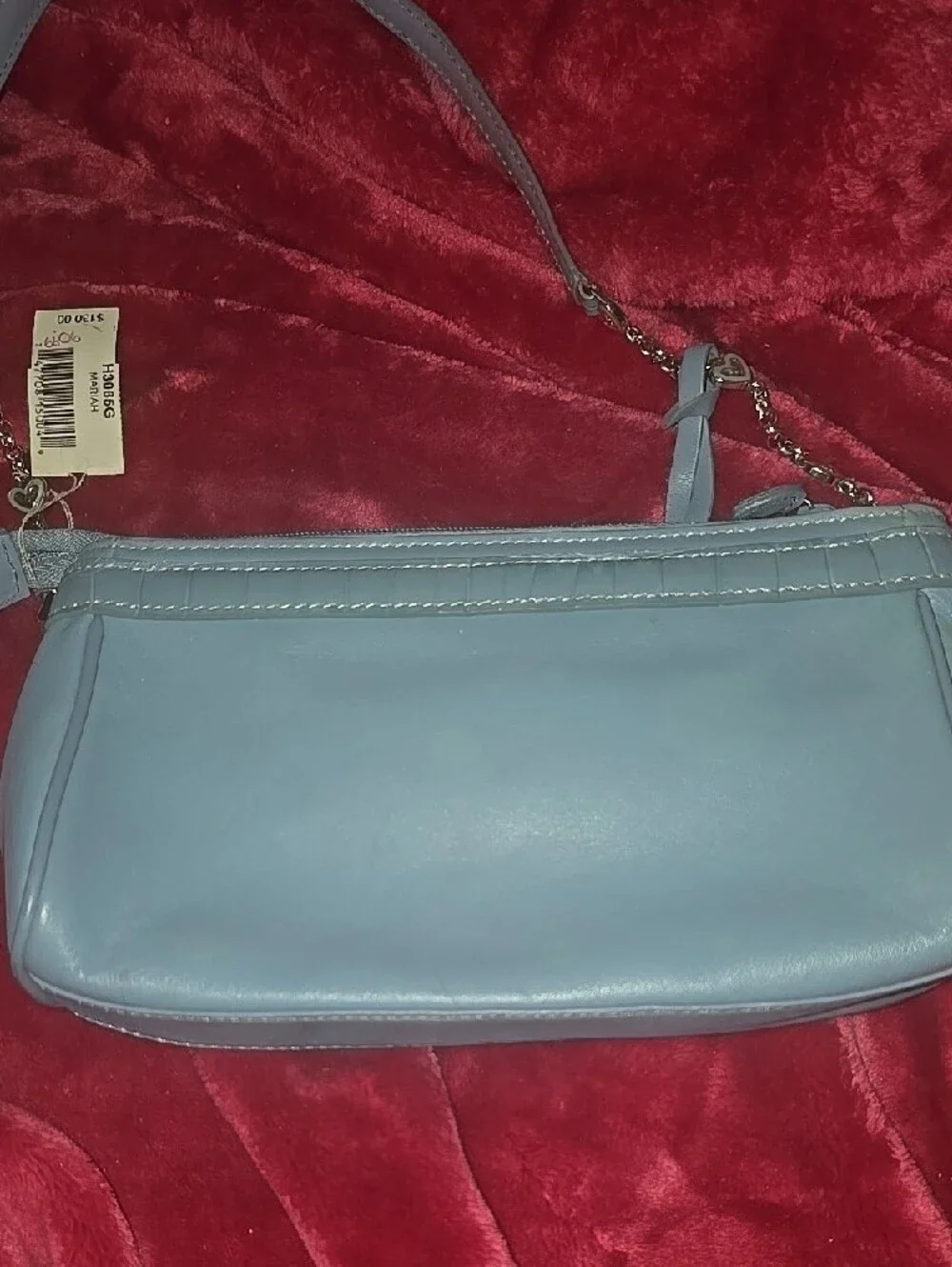 Brighton Light Blue Women’s Shoulder Bag with Heart Charm